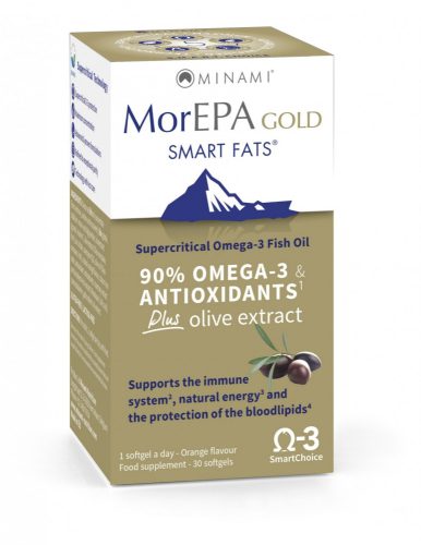 MorEPA GOLD omega-3 halolaj + antioxidánsok + olíva kivonat, 30 db lágyzselatin kapszula