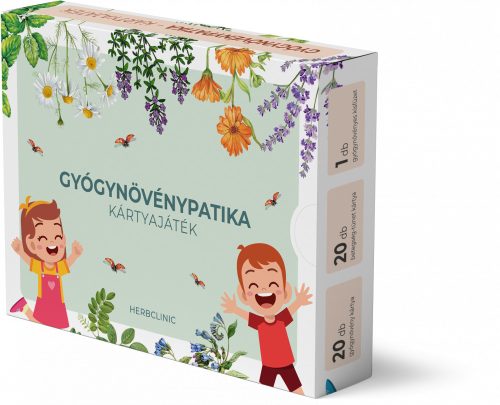 HerbClinic Gyógynövénypatika kártyajáték- Magyarország első családbarát, gyermekek fantáziájára szabott gyógynövényoktató kártyajátéka