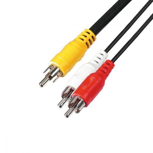 USE BLISZTER Audió kábel, 3 RCA dugó-3 RCA dugó, 3 m